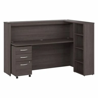 Studio C 72W Cubicle Desk With Drawers By Bush Business Furniture - Storm Gray 9 Studio C 72W Cubicle Desk With Drawers By Bush Business Furniture - Storm Gray - Image 9