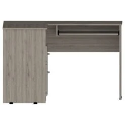 FM Furniture Raleigh L-Shaped Desk With Two Drawers, One Shelf And CPU Storage - Brown 30 FM Furniture Raleigh L-Shaped Desk With Two Drawers, One Shelf And CPU Storage - Brown -Felloweis Store b651e107 065c 43d2 a919 37a3bf0e1042