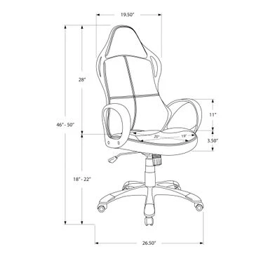 Office Chair/ Gaming/ Adjustable Height/ Swivel/ Ergonomic/ Armrests/ Computer Desk/ Work/ Metal/ Mesh/ Black/ Red/ Contemporary/ Modern 4 Office Chair/ Gaming/ Adjustable Height/ Swivel/ Ergonomic/ Armrests/ Computer Desk/ Work/ Metal/ Mesh/ Black/ Red/ Contemporary/ Modern - Image 4