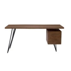 Aurelle Home Handcrafted Solid Rustic Writing Desk - Brown -Felloweis Store b8adddfd b849 4e38 8269 c8f142680d5b