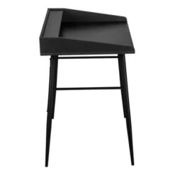 Computer Desk/ Home Office/ Laptop/ Storage Shelves/ 48"L/ Work/ Metal/ Laminate/ Black/ Contemporary/ Modern -Felloweis Store b937554c 8271 42e9 9c67 6a11d4efb53d