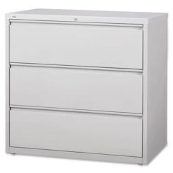 Lorell 3-Drawer Lt. Gray Lateral Files - Letter - Grey