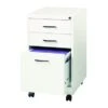 Office Designs White Metal 19-inch 3-drawer Pedestal File Cabinet - White