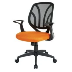 Office Chair With Flip Arms And Silver Accents - Orange 26 Office Chair With Flip Arms And Silver Accents - Orange -Felloweis Store bb29a338 af35 4176 99c2 4de2df60bc07