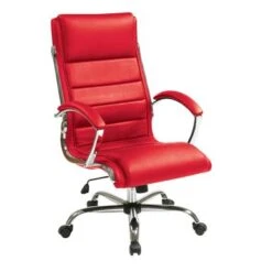 Executive Office Chair With Padded Arms In Faux Leather - Black -Felloweis Store bd67887a 64ee 4bd1 ae66 7e6aa3f0c8d8