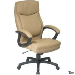 Work Smart Black Eco Leather High-back Contour Executive Chair - Eco Leather Executive Chair, Nylon Base, Black -Felloweis Store bd67f77f 1689 4b62 a764 01d7d403e130