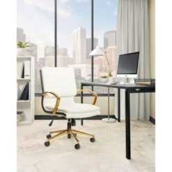 Ave Six Mid-Back Faux Leather Office Chair With Gold Finish Base - Saddle 22 Ave Six Mid-Back Faux Leather Office Chair With Gold Finish Base - Saddle -Felloweis Store bd716444 7b60 48b0 b986 406e871763d9