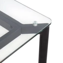 Silver Orchid Tower Master Office Desk - Mirrored Chrome/Clear Glass -Felloweis Store bdce5bd4 de16 4b37 916f c97018f874ba