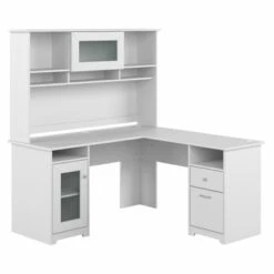Cabot 60W L-Shaped Desk With Hutch And Storage By Bush Furniture - Heather Gray 37 Cabot 60W L-Shaped Desk With Hutch And Storage By Bush Furniture - Heather Gray -Felloweis Store c194ebb7 33e9 43da 95fd a223ac827a75
