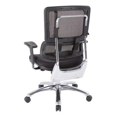 Vertical Black Mesh Back Managers Chair With Fabric Seat In Coal Black - Black 7 Vertical Black Mesh Back Managers Chair With Fabric Seat In Coal Black - Black - Image 7