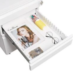 Porch & Den Burlheights Mobile File Cabinet With 3 Drawers - White -Felloweis Store c23a6049 f559 489d b3e4 5d98a9171fe6