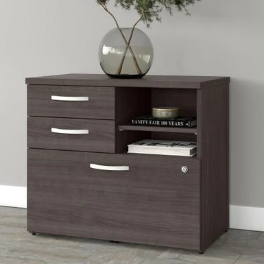 Studio A Storage Cabinet With Drawers By Bush Business Furniture - Platinum Gray 12 Studio A Storage Cabinet With Drawers By Bush Business Furniture - Platinum Gray - Image 12