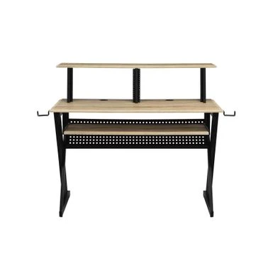 Acme Rectangular Music Desk Table With Earphone Rack - Natural And Black 10 Acme Rectangular Music Desk Table With Earphone Rack - Natural And Black - Image 10