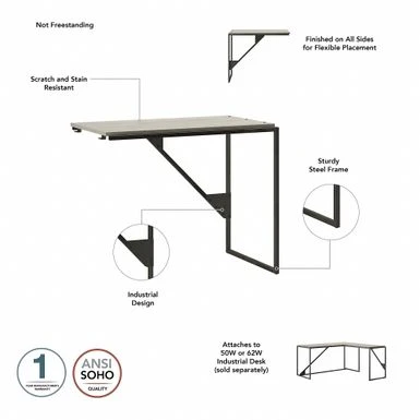Refinery 62W L Shaped Industrial Desk With Drawers By Bush Furniture - Rustic Gray/Charred Wood 19 Refinery 62W L Shaped Industrial Desk With Drawers By Bush Furniture - Rustic Gray/Charred Wood - Image 19