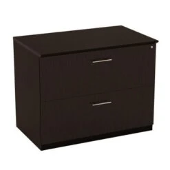 Medina Locking Lateral File With 2 Drawers, Letter And/or Legal - Mocha