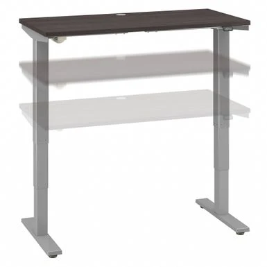 Cabot 48W Electric Height Adjustable Standing Desk By Bush Furniture - Storm Gray/Cool Gray Metallic 2 Cabot 48W Electric Height Adjustable Standing Desk By Bush Furniture - Storm Gray/Cool Gray Metallic - Image 2