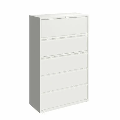 Hirsh 42 In Wide, 5 Drawer, HL8000 Series, White - White 2 Hirsh 42 In Wide, 5 Drawer, HL8000 Series, White - White - Image 2