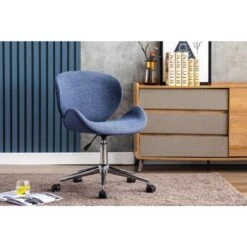 Porthos Home Rudi Office Chair, PU Or Fabric Or Velvet Upholstery, Chrome Legs - Brown PU -Felloweis Store c69d08f5 2383 4207 b906 9a6464fb8c74