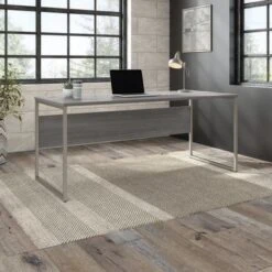 Hybrid 72W X 30D Computer Table Desk By Bush Business Furniture - Platinum Gray