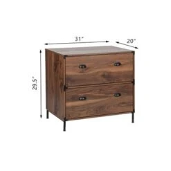Brunei 2-Drawer Lateral Filing Cabinet - Walnut -Felloweis Store cae1e77d 931c 4774 a171 bc2b3bc947ef