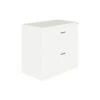 Space Solutions 2 Drawer 30in Arc Pull Lateral File Cabinet White - White