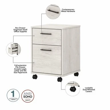 Key West 2 Drawer Mobile File Cabinet By Bush Furniture - Bing Cherry 16 Key West 2 Drawer Mobile File Cabinet By Bush Furniture - Bing Cherry - Image 16