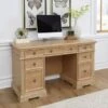 Manor House Pedestal Desk By Home Styles - Brushed - Natural