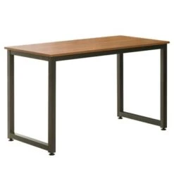 Wooden Writing Desk Homes Office Table With Sturdy Metal Frame, Cherry - Cherry 11 Wooden Writing Desk Homes Office Table With Sturdy Metal Frame, Cherry - Cherry -Felloweis Store cba4f648 5f80 4f19 8738 ed0142210da5