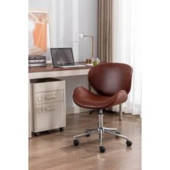 Porthos Home Rudi Office Chair, PU Or Fabric Or Velvet Upholstery, Chrome Legs - Green Velvet -Felloweis Store cc78625a 97e7 448c b4b9 de192728b1f3
