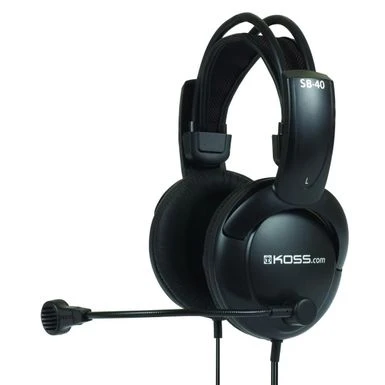 Koss SB40 Computer Headset With Microphone, Black 1 Koss SB40 Computer Headset With Microphone, Black