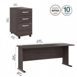 Studio A 72W Computer Desk With Drawers By Bush Business Furniture - Storm Gray 36 Studio A 72W Computer Desk With Drawers By Bush Business Furniture - Storm Gray -Felloweis Store cdb096fa 409e 45ee 9344 50dbcaa0a682