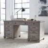 Lancaster Traditional Dove Tail Grey Executive Desk - Dove Tail Grey - Pine Finish/Washed/Distressed