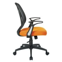 Office Chair With Flip Arms And Silver Accents - Orange 22 Office Chair With Flip Arms And Silver Accents - Orange -Felloweis Store ce929bea e062 4f93 bd29 d033215f23a3