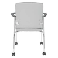 Guest Chair In Faux Leather With Carpet Casters - Black 24 Guest Chair In Faux Leather With Carpet Casters - Black -Felloweis Store ced43760 55ee 497e 8a55 c74aac4840ba