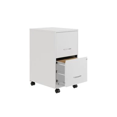 Space Solutions 18" 2 Drawer Mobile Smart Vertical File Cabinet, Teal - Purple - Letter 8 Space Solutions 18" 2 Drawer Mobile Smart Vertical File Cabinet, Teal - Purple - Letter - Image 8