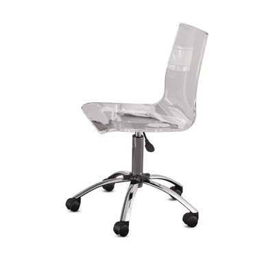 Aerial Adjustable Swivel Office Chair By Greyson Living - Clear / Chrome 2 Aerial Adjustable Swivel Office Chair By Greyson Living - Clear / Chrome - Image 2