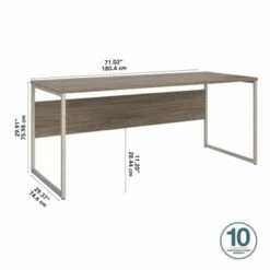 Hybrid 72W X 30D Computer Table Desk By Bush Business Furniture - Platinum Gray -Felloweis Store d1d97745 e0ae 42d3 a6ea 2b2cd5c75978