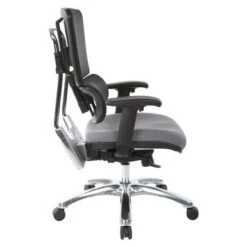 Black Mesh Back With Custom Fabric Seat And Chrome Base - Black Vinyl -Felloweis Store d1e2e64d 8c9d 4884 b20d 25dfba247dc3