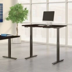 Move 60 Series Adjustable Height Standing Desk - Mocha Cherry/Black Powder Coat