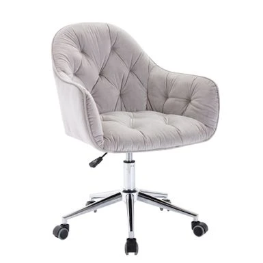 Hernals 32-36 Inch Velvet Contemporary Tufted Adjustable Home Office Chair By Corvus - Blue 15 Hernals 32-36 Inch Velvet Contemporary Tufted Adjustable Home Office Chair By Corvus - Blue - Image 15