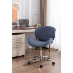Porthos Home Rudi Office Chair, PU Or Fabric Or Velvet Upholstery, Chrome Legs - Green Velvet -Felloweis Store d27fb586 7d41 4e98 b20a d393a468efd7