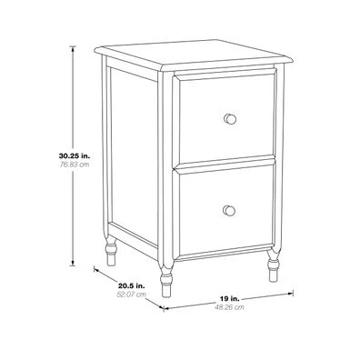 Knob Hill File Cabinet In Antique Cherry Finish - Letter 3 Knob Hill File Cabinet In Antique Cherry Finish - Letter - Image 3