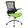 Porch & Den Hideo Faux Leather/ Black Mesh Office Chair - Green