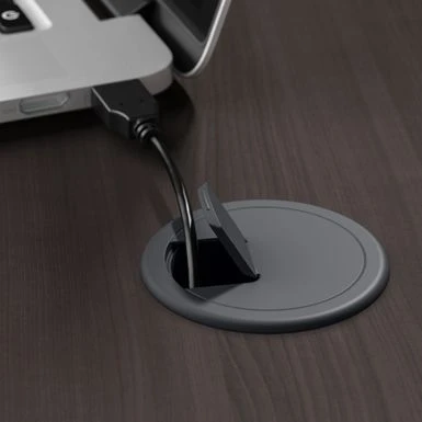 Cabot 3 Position Sit To Stand Desk Return By Bush Furniture - Heather Gray 8 Cabot 3 Position Sit To Stand Desk Return By Bush Furniture - Heather Gray - Image 8