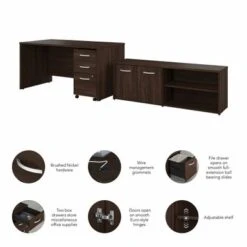 Studio C 60W Desk With Return And Cabinet By Bush Business Furniture - Storm Gray 23 Studio C 60W Desk With Return And Cabinet By Bush Business Furniture - Storm Gray -Felloweis Store d4ae28fb 750f 4f03 9510 7a5664ae1c5d