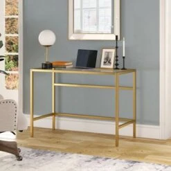 Sivil Writing Desk - Brass -Felloweis Store d5063465 188e 4ff8 b380 f02a0d63f295