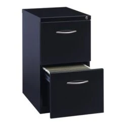 Hirsh 23" D Arch Pull Handle Mobile Pedestal 2-Drawer File Cabinet, Black - Black -Felloweis Store d61db9af c3f6 41c8 b92e e40bc05c0d45