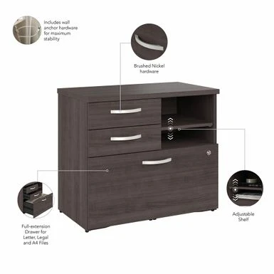 Studio A Storage Cabinet With Drawers By Bush Business Furniture - Platinum Gray 17 Studio A Storage Cabinet With Drawers By Bush Business Furniture - Platinum Gray - Image 17