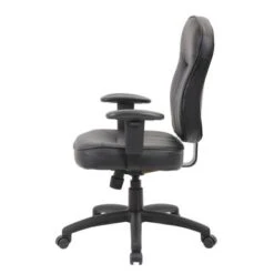Boss Black Leather Task Chair W/ Adjustable Arms - Black 7 Boss Black Leather Task Chair W/ Adjustable Arms - Black -Felloweis Store d7975775 2c35 42b1 8c68 4bf0093ccfad