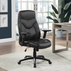 Executive Bonded Leather Office Chair - Black